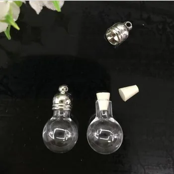 300pieces 22*12 mm bolden form lim cap glas hætteglas vedhæng glas kugle vedhæng mini, der ønsker glasflaske håndlavede smykker resultater