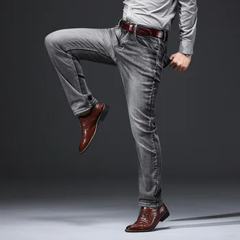 AIRGRACIAS mænd Mænd Jeans Classic Retro Strække Jean For Mandlige Business Casual Denim Bukser, Lange Bukser STØRRELSE 28-38 2019 Ny