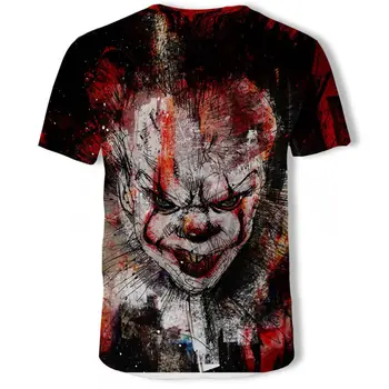 Horror-Film er Det Penny Wise Klovn Jokeren 3D-Print Tshirt, Mænd/Kvinder, Hip Hop Streetwear Tee T-shirt af 90'erne Drenge Cool Tøj Man Toppe