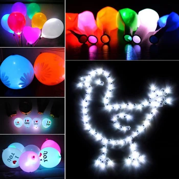 50stk/Masse LED-Lys Ballon Lampe Til Papir Lanterne Jul Wedding Party Indretning