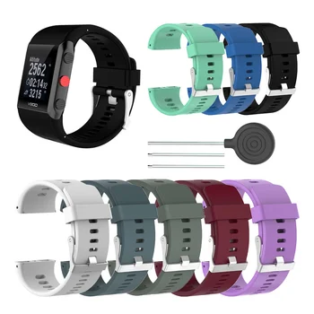 For Polar V800 Smart Armbånd med Værktøj Silikone Udskiftning armbåndsur Band Smart ur Rem til Mænd, Kvinder Sort Hvid Blå