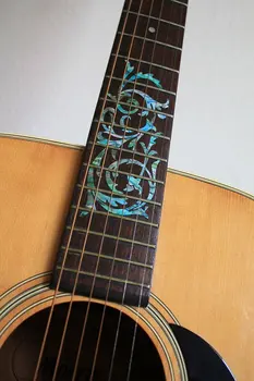 Gribebræt Markører Indlæg Mærkat Decals til Guitar - Ornamentale Hvirvel Blandet Farve
