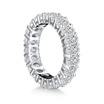 JoyceJelly Classic Ægte 925 Sterling Sølv Ring For charme dame Med 5A Oval Zircon sten bryllupsfest Smykker gaver