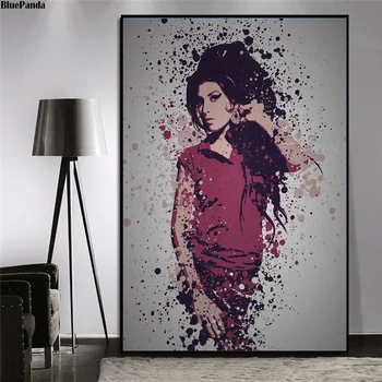 Amy Winehouse Vintage Plakat Af Black Orchid Band Lærred Print Væggen Billedet Moderne Hjem Værelses Vægdekoration