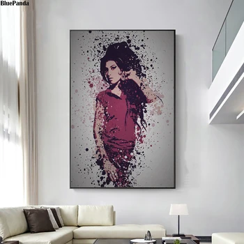 Amy Winehouse Vintage Plakat Af Black Orchid Band Lærred Print Væggen Billedet Moderne Hjem Værelses Vægdekoration