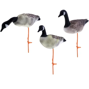 3Pcs Naturtro Full Body Goose Jagt Skydning Lokkefugle Græsplæne Ornamenter Decors, 3 Forskellige Modeller