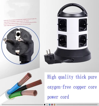 Multi-funktion stand-up socket EU skifte smart USB power strip-plug-in-extension kabel-opladning stik lynbeskyttelse
