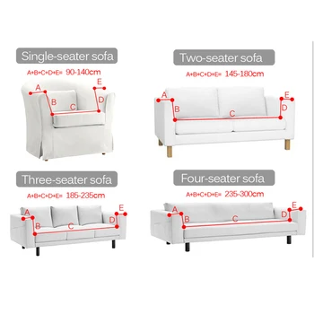 Stræk Slipcovers Geometrisk mønster Sofa Dække Sofa Slipcover Sofa til håndklæde Stue Møbler Beskyttende sofaer, Lænestol