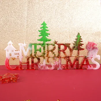 Jul Skimmel Silikone Formen Harpiks Christmas Tree Dekoration Kage Udsmykning Værktøjer Fondant Kage Forme Chokolade Skimmel Bagning Værktøjer
