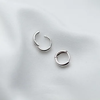 Trustdavis Ægte 925 Sterling Sølv Mode Sød Geometriske Mini Hoop Øreringe Til Kvinder Piercing Earings Smykker DS493