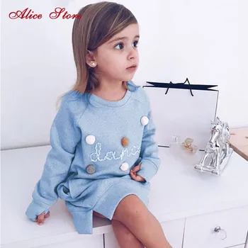 Alice hastighed sælge passere hot stil for børn $børnetøj kraven syning langærmet areata piger dress