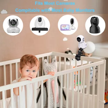 Sort Fleksibel Baby Video Overvågning Kamera Mount Phone Beslag Holderen Hylde Til Hjemmet, Børnehave Vugger Bed Dovne Telefonen Stå