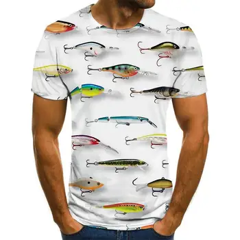 Nye sommer 3D printet fisk mønster mænd og kvinder casual T-shirt Mode trend ungdom cool kortærmet t-shirt Hip hop korte ærmer