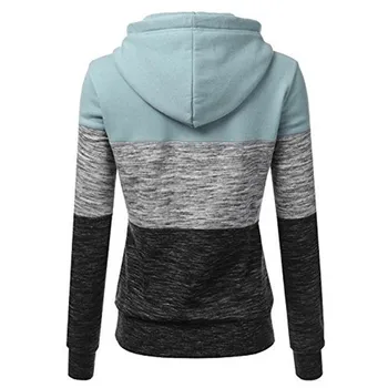 Leosoxs 2020 Nye Mode Hooded Kvinders Sweatshirts Efterår og Vinter Casual Farve Matchende Patchwork langærmet Dame Sweatshirts