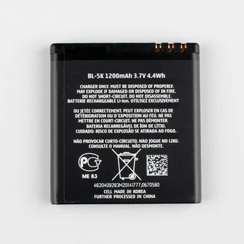 Original Høj Kapacitet BL-5K-Li-ion Batteri For NOKIA C7 N85 N86 X7 C7-00