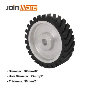 200*50 mm Savtakket båndsliber Kontakt hjul Gummi Hjul til brug som slibebånd 1Pc