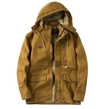 Vinter overalls mænds bomuld-polstret jakke, hættetrøje militære overalls stil tøj mode afslappet behagelig vindtæt hættetrøje