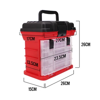 Bærbare fiskegrej Boks med 4-Lag Design for fiskegrej Opbevaring Premium Agn Storage Container