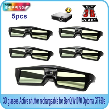 5PCS Aktive Shutter 144Hz 3D-Briller For Acer/BenQ/Optoma/View Sonic/Dell DLP-Link Projektor Gratis Fragt!