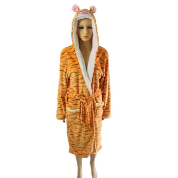 Kigurumi Tiger Pyjamas Cosplay Kostume Onesie Nattøj Tegnefilm Robe Flannel Morgenkåbe Boligindretningsprodukter Tjene Elskere Pyjamas, Badekåber