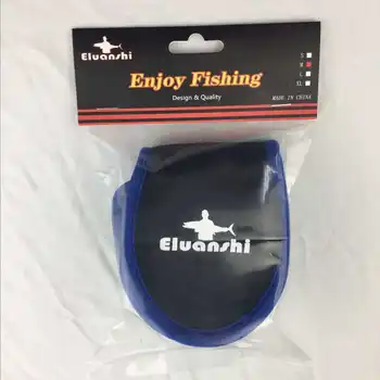 ELUANSHI Nylon neopren beskytter spinning flyve hjul bag cover sag pose lomme boksen for at lokke fisk karpe fiskeri Blå