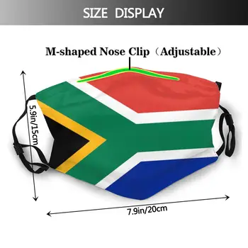 Sydafrikanske Springboks Flag Ikke-Disponible Ansigt Maske Anti Støv Maske Med Filtre Til Beskyttelse Åndedrætsværn Maske Dæmpe