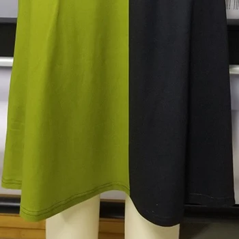 Foråret Summer Print Kjoler til Kvinder Kjole Geometrisk Patchwork Tøj Plus Størrelse 5XL Retro Bodycon Jul Robe