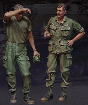 Skala 1/35 Umalet Harpiks Figur Vietnam-Krigen AMERIKANSKE G. I. s Tage Fem Nam