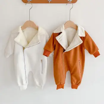 Baby Vinter Tøj Til Baby Piger Sparkedragt Med Lange Ærmer Varm Nyfødte Kostume Baby Sparkedragt Til Baby Drenge Buksedragt Spædbarn Tøj