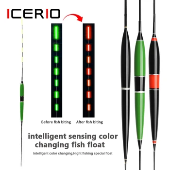 ICERIO Karpe Fiskeri Smart LED Float Lysende Glødende Float Fisk Bid Automatisk Minde elektrofiskeri Bøje med Batteri