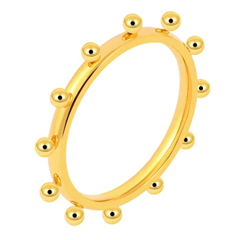 Nye Trendy Mini Bolde Ring Guld Farve Kvindelige Rustfrit Stål Lady Finger Ringe Til Kvinder, Mode Smykker