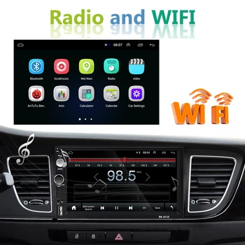 Podofo 2 din android 8.1 Bil-Radio, Bluetooth GPS-Navigation Wifi Stereo, Video, 7