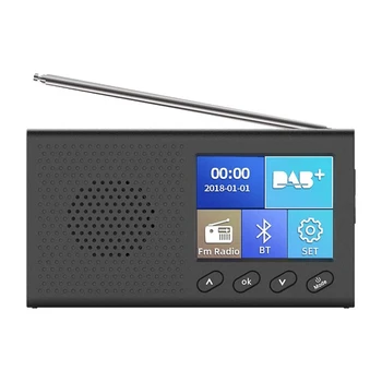 HOT DAB-Radio med 2,4 Tommer Farve-LCD-Sn Genopladelige Håndholdt Digital FM, DAB MP3-Afspiller Digital Tuner Broadcast