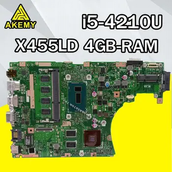 For Asus X455LD X455L F455L F454L R455L W419L K455L X455LJ A455L i5-4210U 4g-bundkort til bærbar computer testet performance fee
