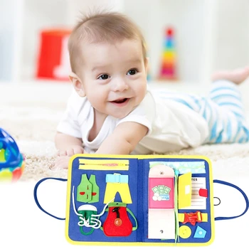 Toddler Travl Bord 14 i 1 Lær at Klæde Montessori Aktivitet, Baby Uddannelse Toy A2UB