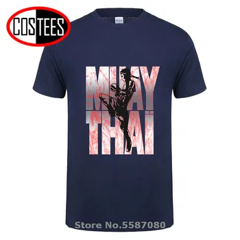 Vintage Nødlidende Muay Thai Fighter T-Shirts, Retro Thailand Karate Tee shirt Skinnende med sportstøj Kick Boksning, T-Shirts 2020 hot salg