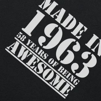 Sjove Lavet I 1963 58 År for at Være Fantastiske Fødselsdag Print Joke T-shirt Mand Casual Korte Ærmer Bomuld T-Shirts til Mænd