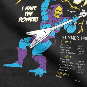 Vintage Skeletour 83 T-Shirts til Mænd Bomuld T-Shirts he-Man og the Masters of the Universe Tees 4XL 5XL Tøj Plus Størrelse