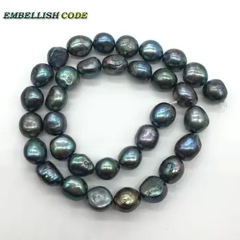 DIY pearl perler på salg peacock mørke blå 11mm dråbeformet Strand (om 39pcs/masse) naturlige ægte ferskvandsperler