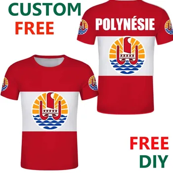 Fransk Polynesien Gratis Brugerdefinerede Flag våbenskjold t-shirt Tahitian Mænd Emblem Shirts DIY hedder Byens Navn-Nummer T-shirt