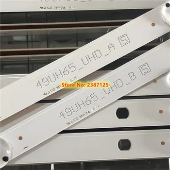 Nye 8 STK/sæt LED-baggrundsbelysning strip for 49inch LG TV 49UH65_UHD_B EN SSC_49inch_UHD_A B 49UH650V EAV63452401 HC490DGN-ABRC1-214X