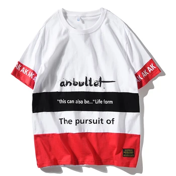 2020 Sommeren Streetwear Mænd Trykt kortærmet T-Shirts Hip hop Harajuku High Street Herre Casual t-shirt