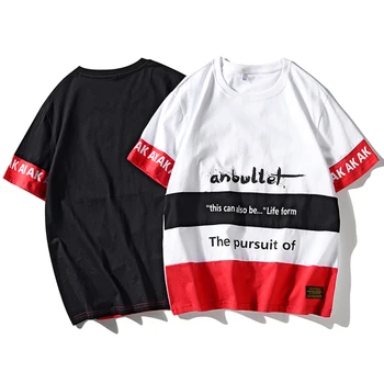 2020 Sommeren Streetwear Mænd Trykt kortærmet T-Shirts Hip hop Harajuku High Street Herre Casual t-shirt