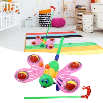 Baby Buksetrold Klapvogn Toy Fly Butterfly Med Bell Shape Børn Klapvogn Toy Propel Kan Rotere ABS Materiale Easyinstall