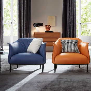 Foshan producent Nordiske enkelt og moderne pu enkelt sofa et personers sofa
