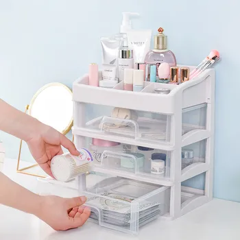 Plast Makeup Organizer Kosmetiske Makeup Skuffe Opbevaringsboks Container Søm Kiste Indehaveren Desktop Diverse Opbevaring Tilfælde, Perle Værktøjer
