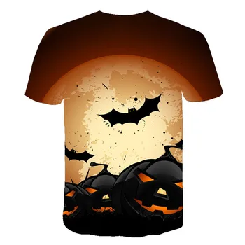2020 Happy Halloween Dag 3D Kort Ærme Sjove t-shirt Græskar Face T-shirts Print-Mænd/Kvinder Sommer T-Shirts, Toppe, t-stykkerne, s-6xl