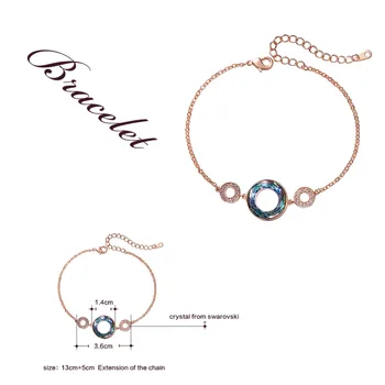 Cdyle Kvinder Guld Armbånd Dekoreret med krystal Armbånd Cirkel Krystaller Armbånd Smykker Til Kvinder Fødselsdag