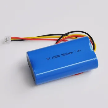 1-2STK 7.4 V 18650 genopladelige lithium-ion-batteri Li-ion celle 2500mah XH for højttaler audio-forstærker led lys
