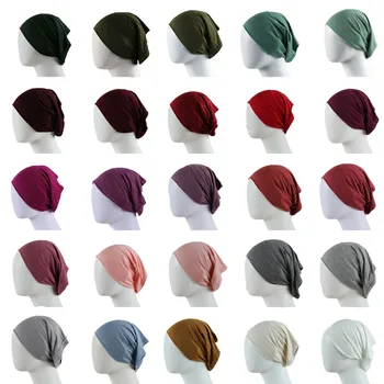 53 Farve Blød Jersey med Stræk Indre Hijab Cap Muslimske Turban Islam Underscarf undercap Hijab Rør Cap Turbante Mujer Hat